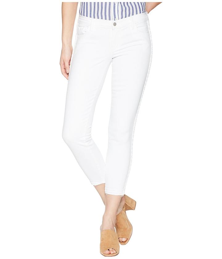 J Brand 9326 Low Rise Crop Skinny In Braided Blanc (braided Blanc) Women's Jeans