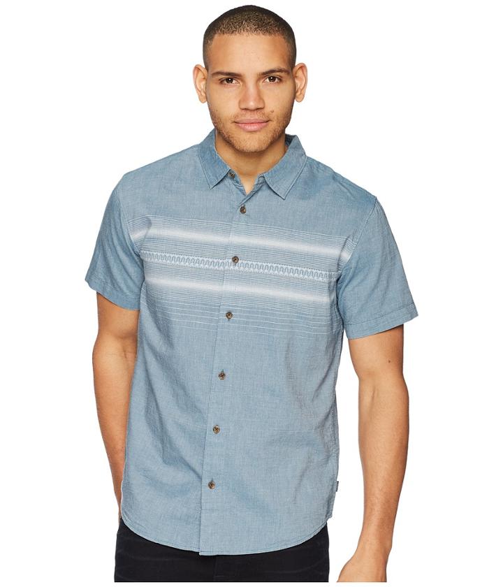 O'neill Lariat Short Sleeve Woven Top (deep Teal) Men's Clothing