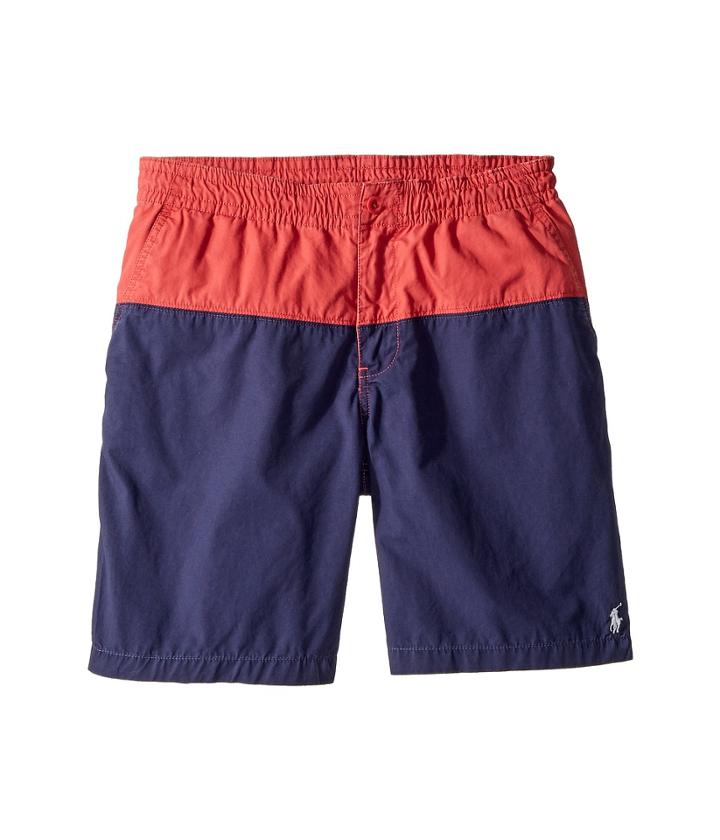 Polo Ralph Lauren Kids Polo Prepster Cotton Shorts (big Kids) (maine Red) Boy's Shorts