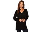Pendleton Merino V-neck Pullover (black) Women's Sweater