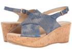 Cordani Delight (blue Texture) Women's Wedge Shoes