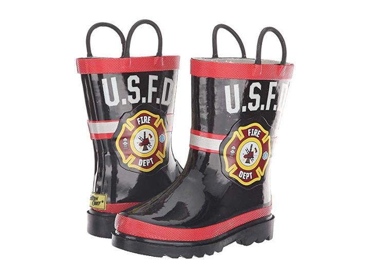 Western Chief Kids U.s.f.d. Fire Dept (toddler/little Kid) (black) Boys Shoes