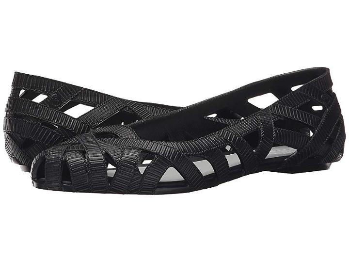 Melissa Shoes Jean + Jason Wu Ad (black) Women's Flat Shoes