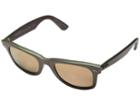 Ray-ban Rb2140 Iridescent Colored Wayfarer 50mm (venus Metallic Green/light Brown Mirror Pink) Fashion Sunglasses