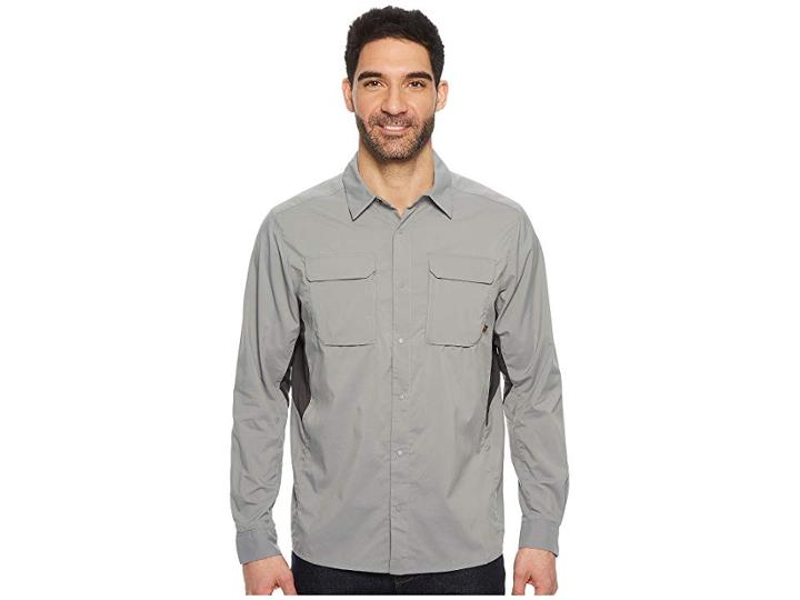 Mountain Hardwear Canyon Protm Long Sleeve Top (manta Grey) Men's Long Sleeve Button Up