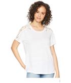 Paige Cassandra Shirt W/ Crochet (white) Women's Clothing