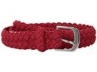 Lauren Ralph Lauren 1 1/4 Woven Elastic Stretch Belt With Roller Engraved Buckle (red) Women's Belts