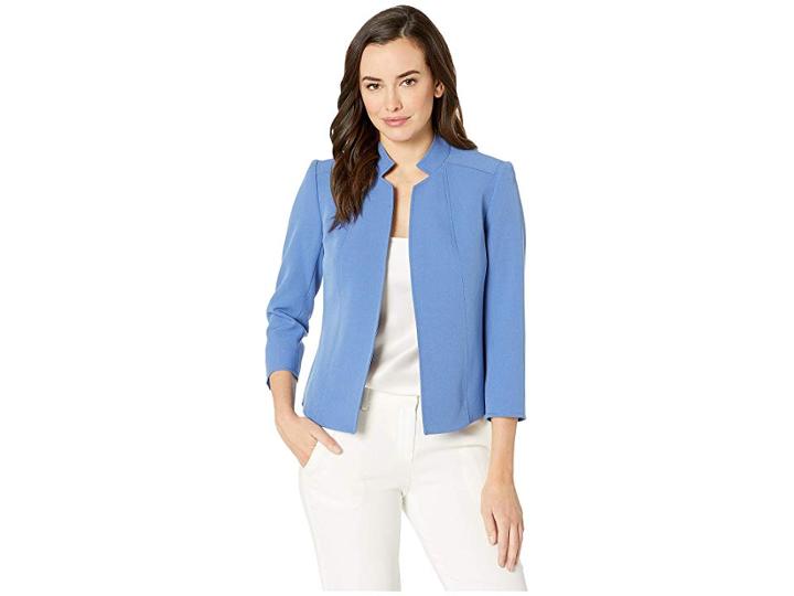 Anne Klein Cropped Stand Collar Jacket (rainshadow) Women's Jacket