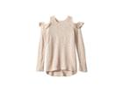 Splendid Littles Cold Shoulder Sweater (big Kids) (frosty Rose) Girl's Sweater