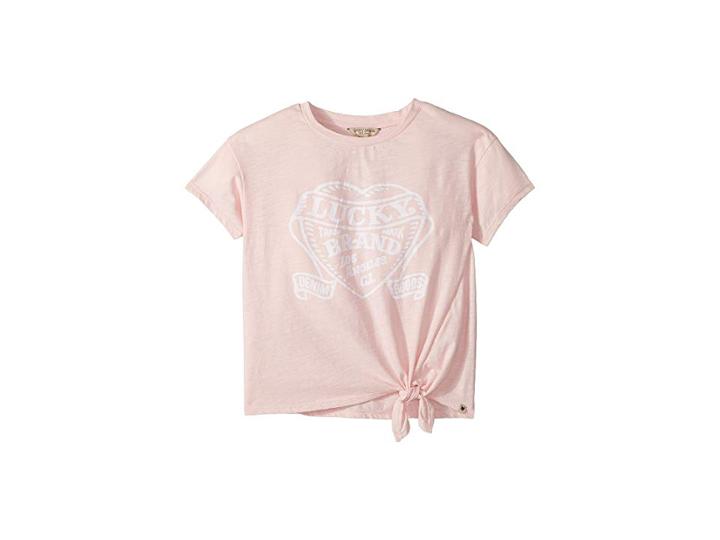 Lucky Brand Kids Livia Graphic Tee (big Kids) (strawberry Cream) Girl's T Shirt