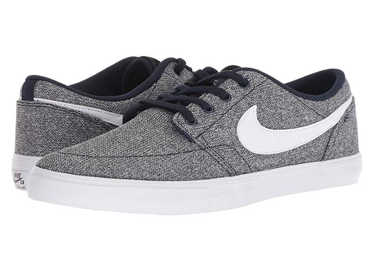 Nike Sb Portmore Ii Solar Premium Canvas (obsidian/obsidian/white) Men's Skate Shoes