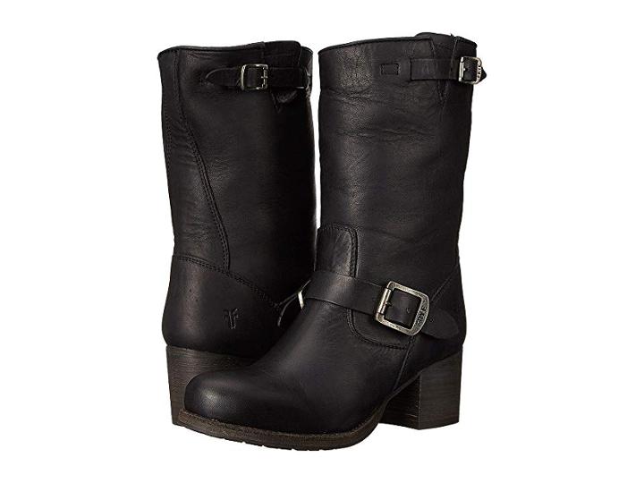 Frye Vera Short (black Washed Oiled Vintage) Cowboy Boots