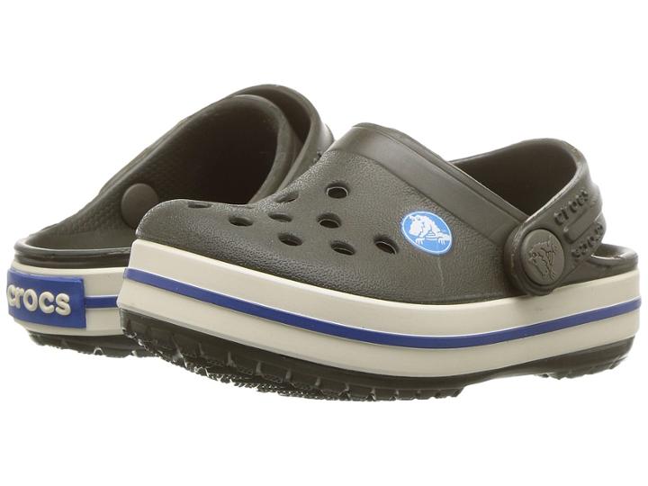 Crocs Kids Crocband Clog (toddler/little Kid) (dark Camo Green/stucco) Kids Shoes