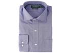 Lauren Ralph Lauren Classic Fit No-iron Herringbone Dress Shirt (blanc/bleu) Men's Long Sleeve Button Up
