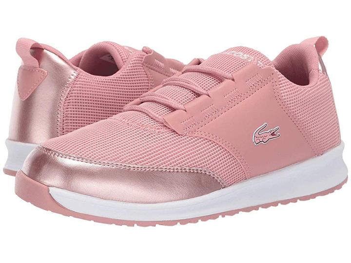 Lacoste Kids L.ight (little Kid/big Kid) (pink/white) Girl's Shoes