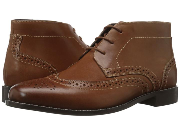 Nunn Bush Nichols Wingtip Chukka Boot (cognac) Men's Dress Lace-up Boots