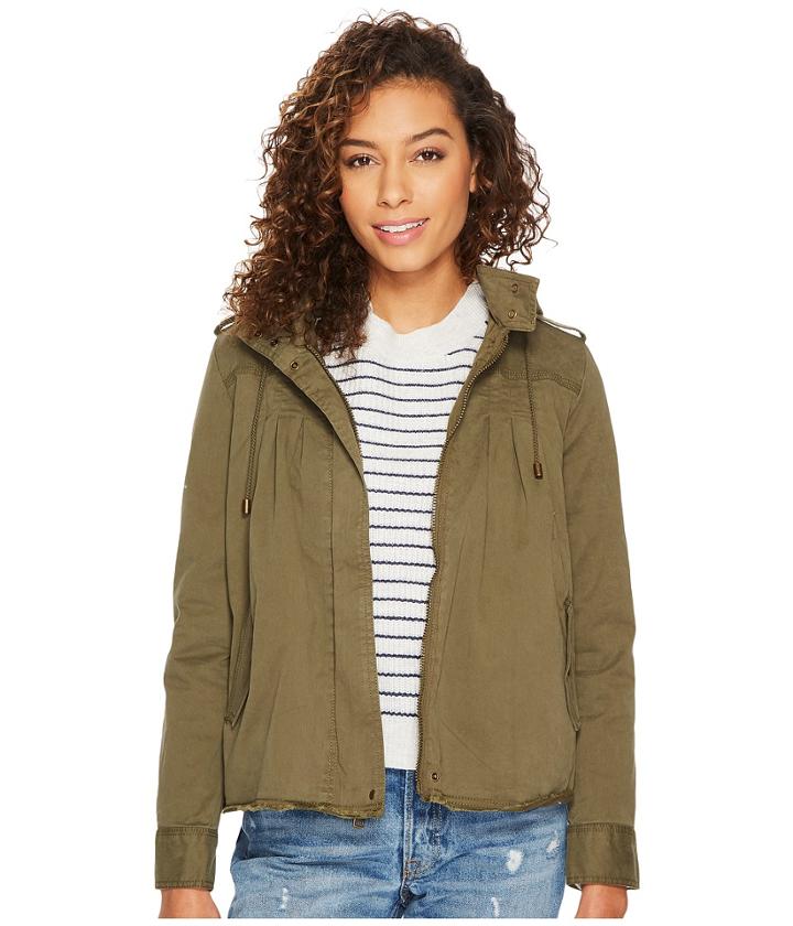 Lucky Brand Raw Edge Military Jacket (olive Night) Women's Coat