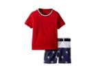 Ralph Lauren Baby T-shirt, Belt Shorts Set (infant) (rl 2000 Red) Boy's Active Sets