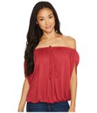 Lamade Lois Off The Shoulder Top (currant) Women's Clothing