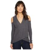 Lamade Ramona Super Fuzzy Knit Hooded Top (charcoal) Women's Clothing