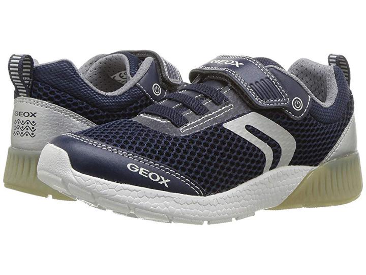 Geox Kids Sveth 2 (little Kid/big Kid) (navy/silver) Boy's Shoes