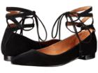 Frye Sienna Ghillie Ballet (black Suede) Women's Flat Shoes