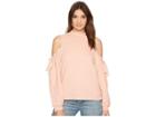 Kensie Cozy Fleece Sweatshirt Ks2u3001 (peach Twist) Women's Sweatshirt