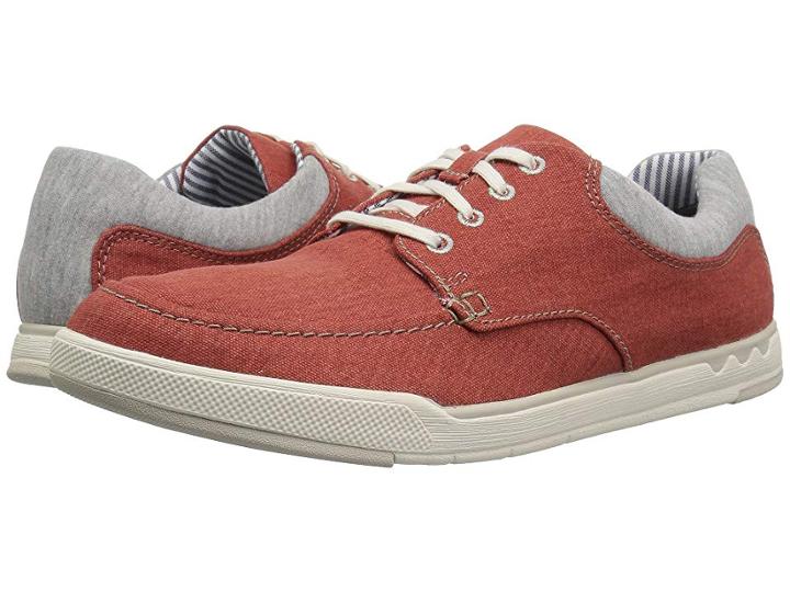 Clarks Step Isle Lace (rust Canvas) Men's Lace Up Casual Shoes