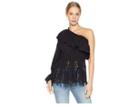Bcbgmaxazria Embroidered Top (black) Women's Clothing