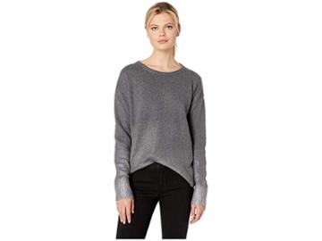 Two By Vince Camuto Long Sleeve Drop Shoulder Foiled Ombre Sweater (medium Heather Grey) Women's Sweater