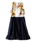 Dolce & Gabbana Kids Fiori Denim Dress (big Kids) (denim Print) Girl's Dress