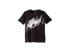 Nike Kids Painted Just Do It Swoosh Dri-fittm Short Sleeve T-shirt (little Kids) (black) Boy's Clothing