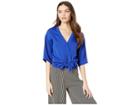 Bebe Tied Waist W/ Deep V Top (surf The Web) Women's Clothing