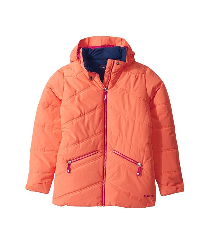 Marmot Kids Val D'sere Jacket (little Kids/big Kids) (living Coral) Girl's Coat