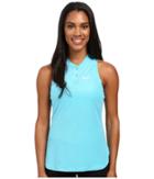 Nike Court Premier Slam Tennis Tank Top (omega Blue/white) Women's Sleeveless