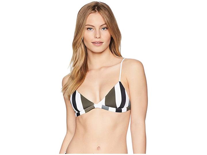 Mikoh Swimwear Belize Bikini Top (retro Stripe) Women's Swimwear