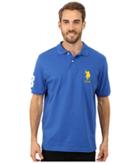 U.s. Polo Assn. Solid Pique Polo (china Blue) Men's Short Sleeve Pullover