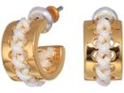 Kate Spade New York Wrap It Up Huggies Earrings (white) Earring
