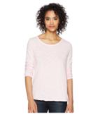 Dylan By True Grit Soft Slub Long Sleeve Tee With Tiered Back (summer Pink) Women's Long Sleeve Pullover