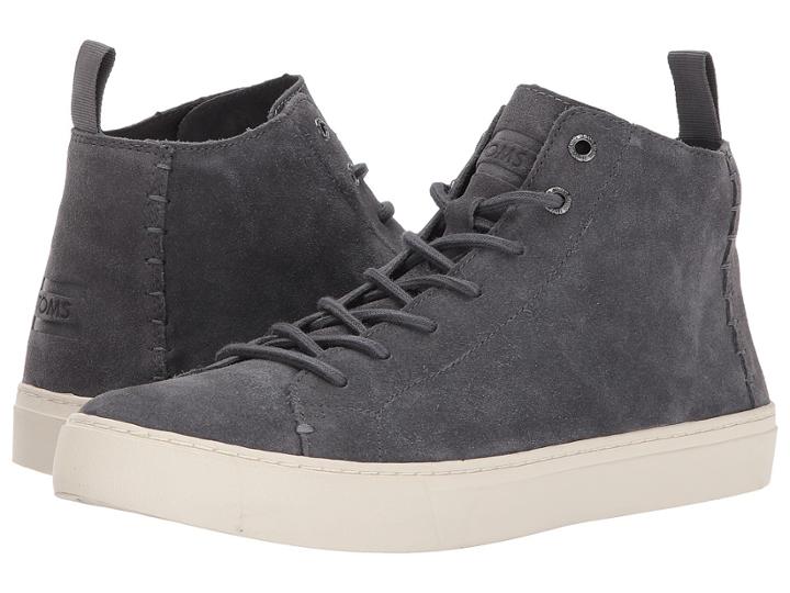 Toms Lenox Mid (forged Iron Grey Suede) Men's Lace Up Casual Shoes