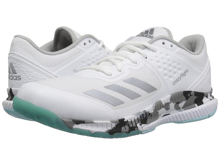 Adidas Crazyflight Bounce (footwear White/night Metallic/icey Blue) Women's Volleyball Shoes