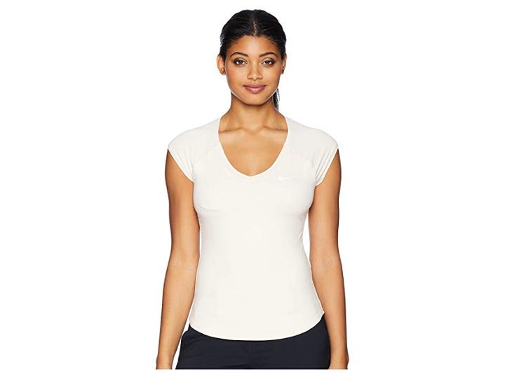 Nike Nike Court Pure Tennis Top (guava Ice/white) Women's Short Sleeve Pullover
