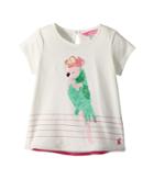 Joules Kids Applique Jersey T-shirt (toddler/little Kids) (cream Parakeet) Girl's T Shirt