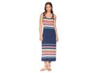 Tommy Bahama Festival Stripe Midi Dress (ocean Deep) Women's Dress