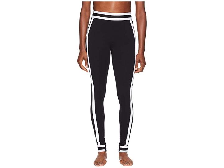 No Ka'oi Leopaki Kalia Leggings (black/white) Women's Casual Pants