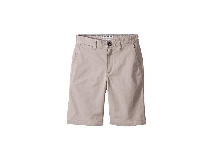 Billabong Kids Carter Stretch Walk Shorts (toddler/little Kids) (light Khaki) Boy's Shorts