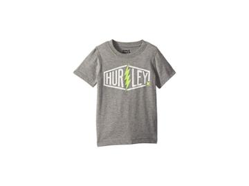 Hurley Kids Lightning Tee (little Kids) (carbon Heather) Boy's T Shirt