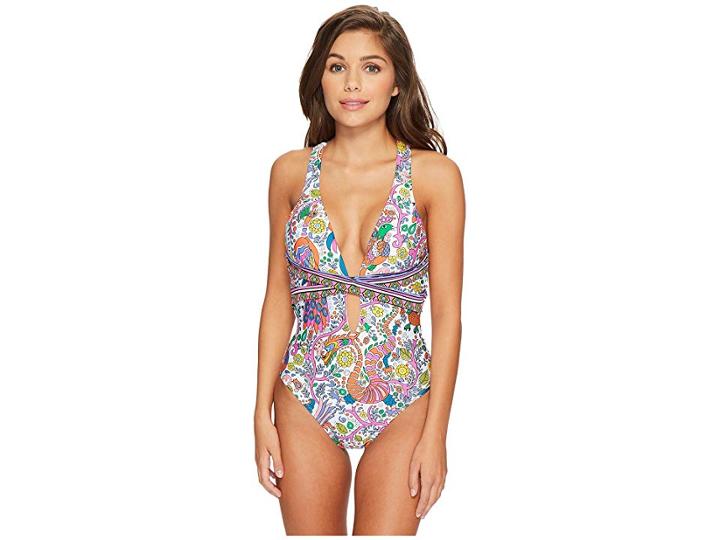 Trina Turk Jungle Beach Cross-back One-piece (multi) Women's Swimsuits One Piece