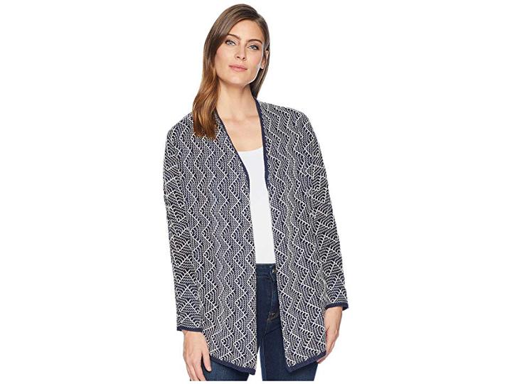 Nic+zoe Take A Break Reversible Cardy (multi) Women's Sweater