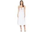 Adam Lippes Striped Cotton Cami Dress W/ Knotted Bodice (white/blue) Women's Dress